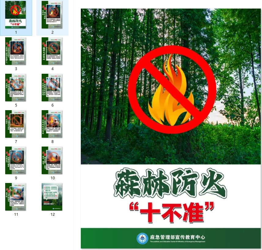 森林防火十不准