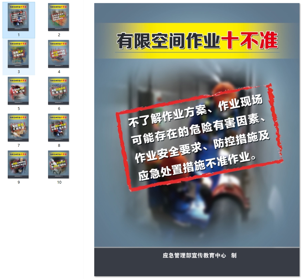 图解：有限空间作业“十不准”