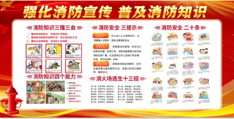 消防展板海报宣传栏01
