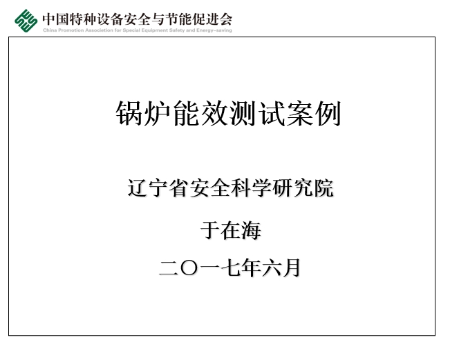 锅炉能效测试案例