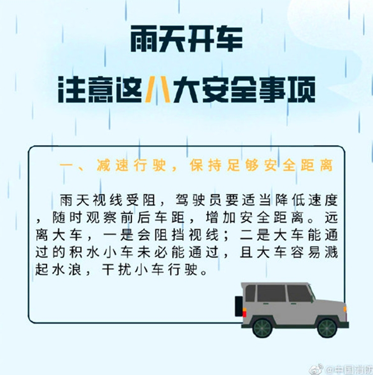雨天开车安全事项