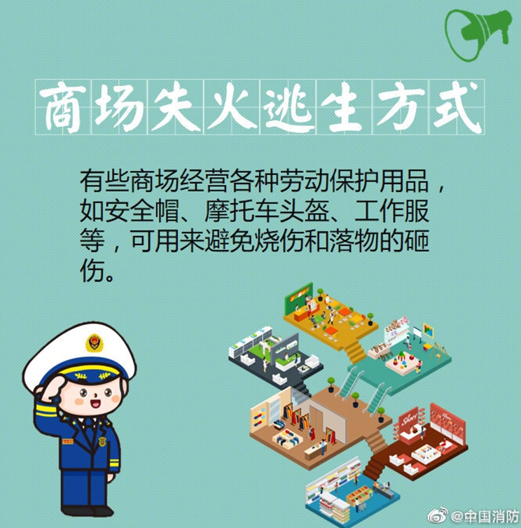商场失火逃生方式