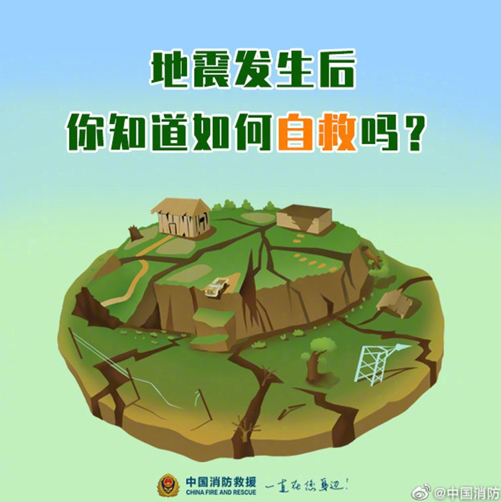 地震发生后你知道如何自救吗？