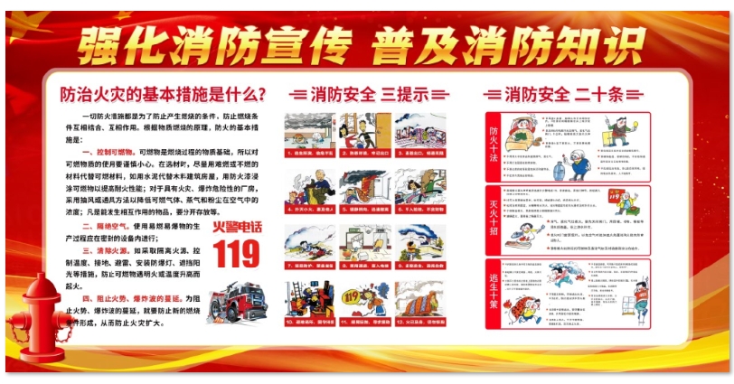 消防展板海报宣传栏02