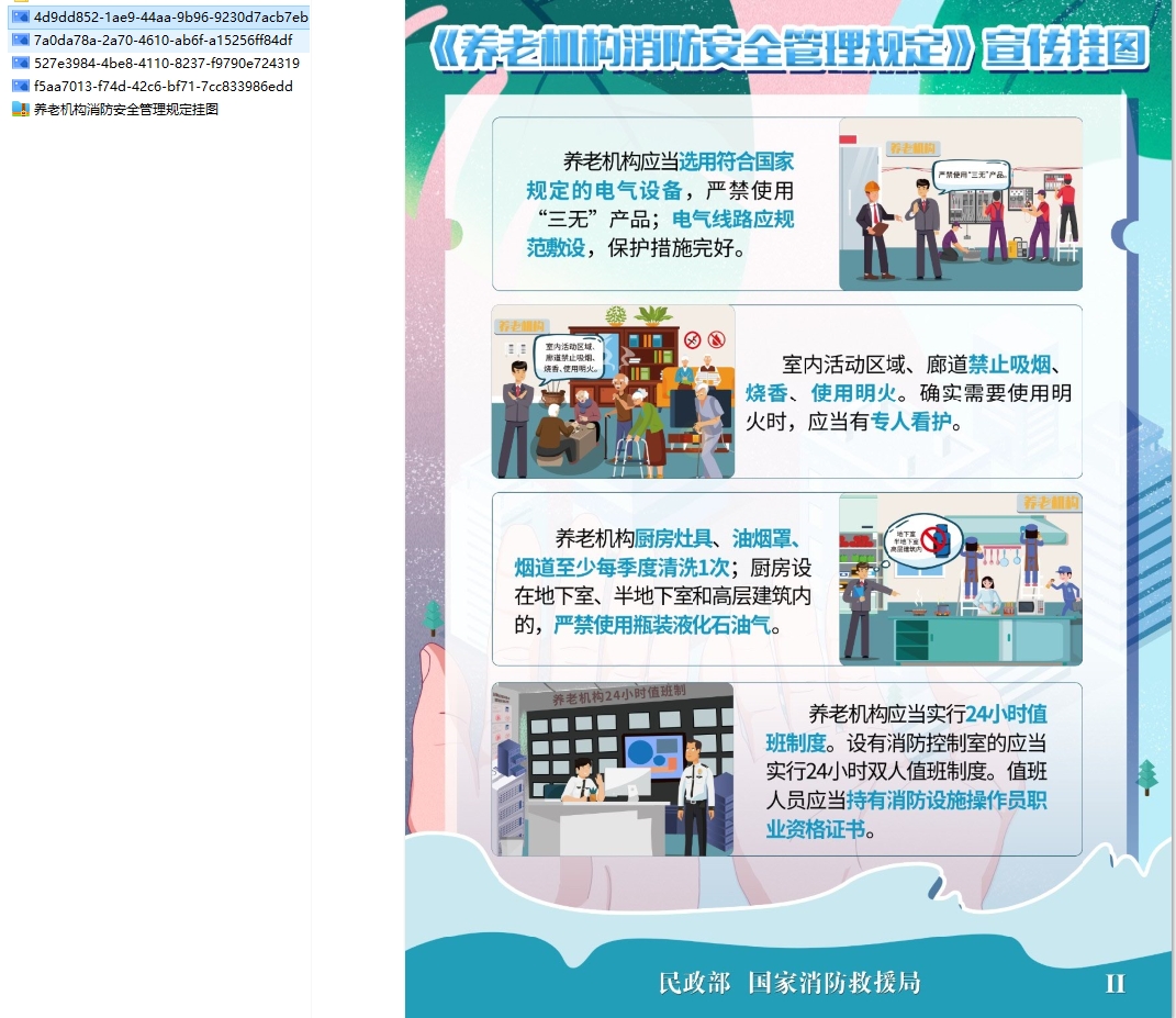 养老机构消防安全管理规定挂图