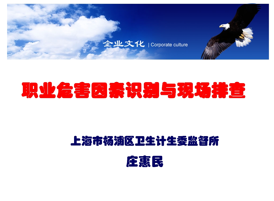 职业危害因素识别与现场排查（上海市浦东新区安全协会）