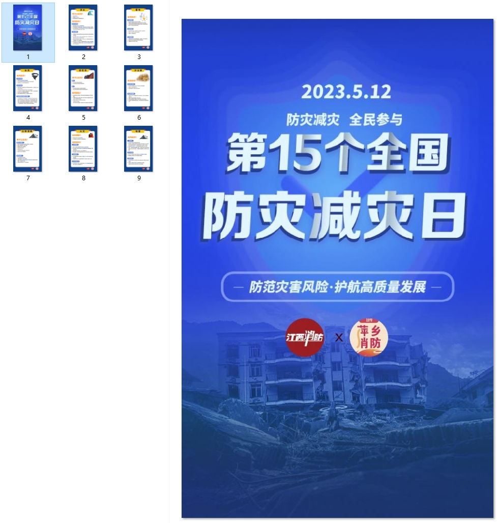 防灾减灾挂图（江西消防）