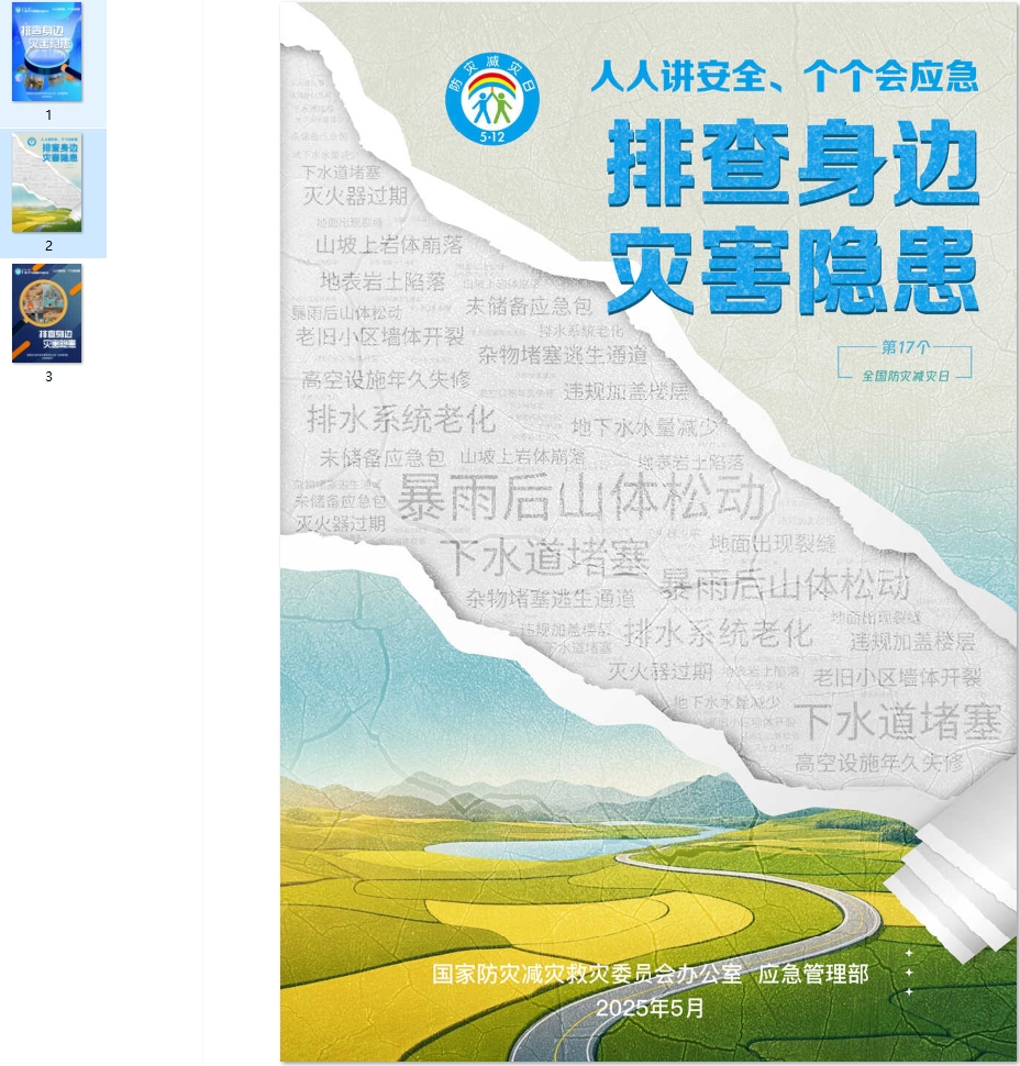 2025年全国防灾减灾日主题海报