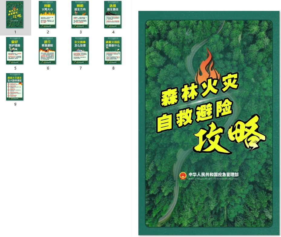 森林火灾自救避险攻略