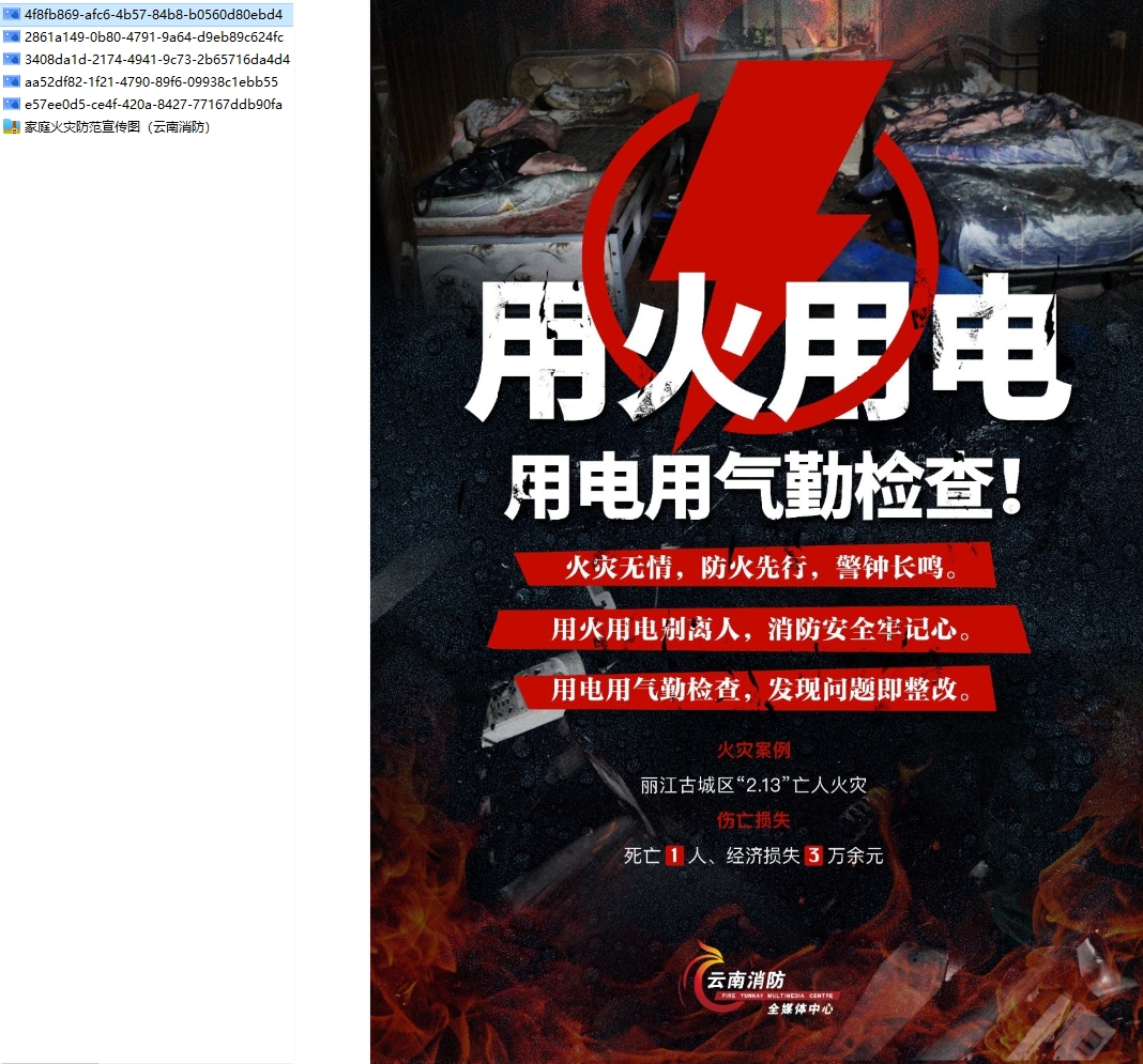 家庭火灾防范宣传图（云南消防）